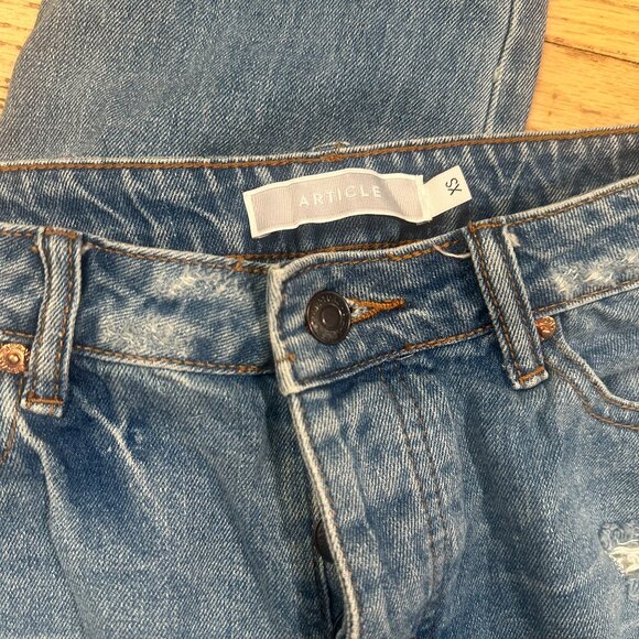 Article Relaxed Fit Distressed Floral Embroidered Jeans - XS/S - Picture 7 of 7